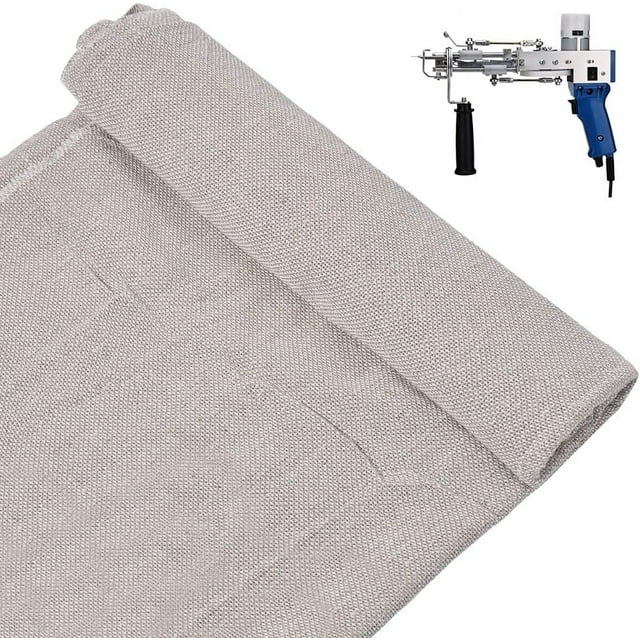 GORGECRAFT Primary Tufting Cloth Grey 24" x 24" Large Size Square Rug Backing Needlework Fabric Cloth for Knitting Crochet Punch Needle Cut Pile Rug Tufting Gun Rug-Punch Embroidery Gainsboro