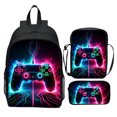 thumbnail image 2 of Ediodpoh Gaming Backpack Set Of 3 Printed Controller Sling Bag And Pencil Lightweight Casual Backpack For School Travel And Parties A, 2 of 7