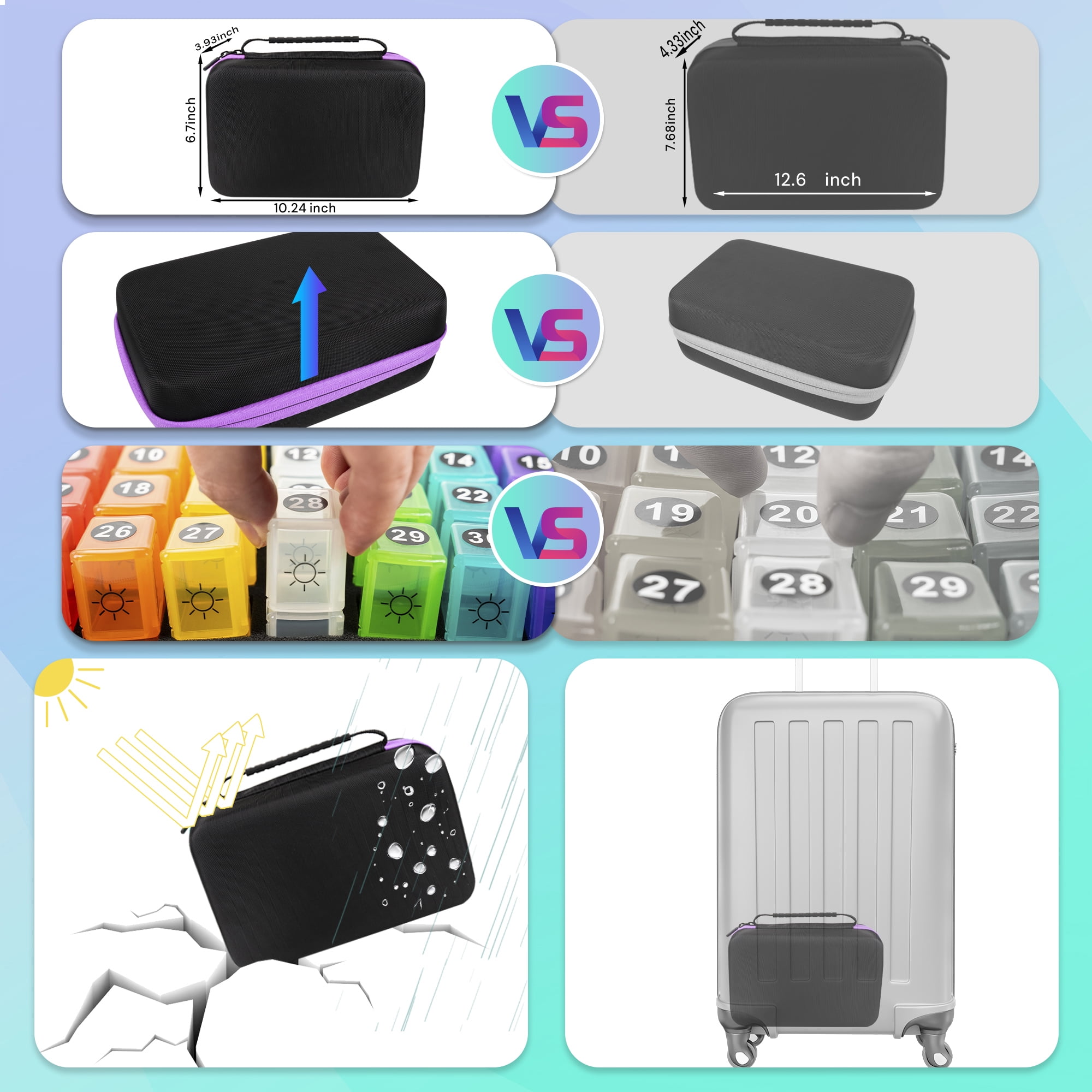 BEFUNZL Monthly Pill Organizer 2 Times a Day, Medicine Organizer Box with Pill Cutter 31 Days Pill Holder
