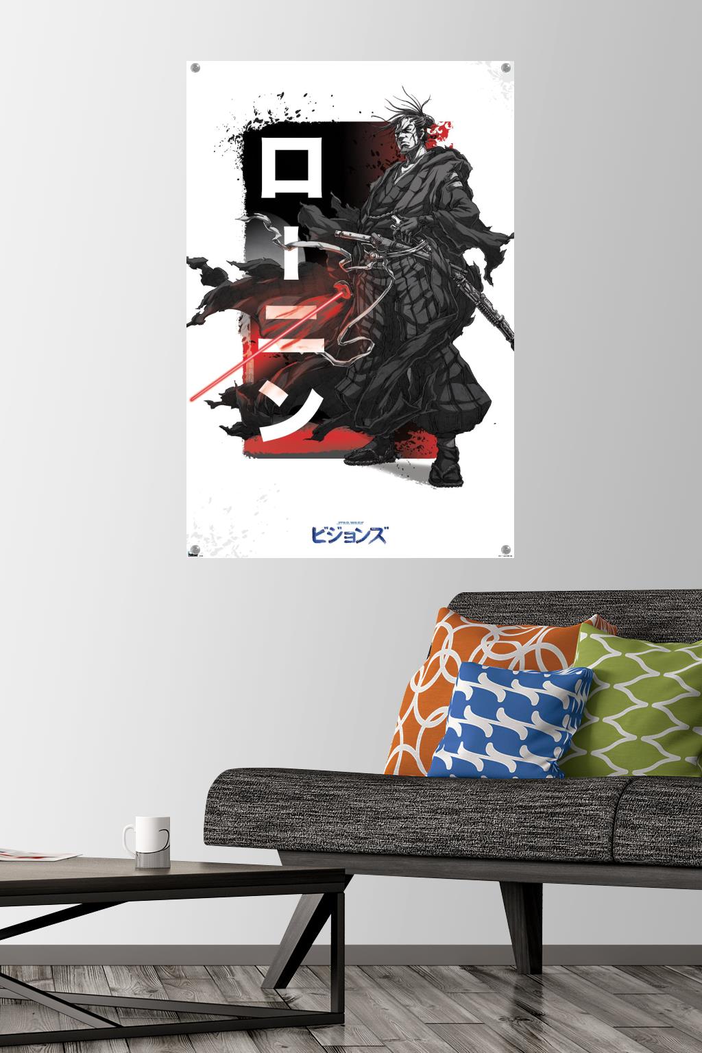 Star Wars: Visions - Saber Wall Poster with Pushpins, 22.375" x 34"