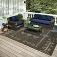 thumbnail image 2 of Yuma Indoor/Outdoor Brown Southwest 9' x 12' Non-Skid Area Rug, 2 of 8