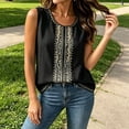thumbnail image 5 of CQONEPT Women's Linen Embroidered Tank Tops Casual Sleeveless Crew Neck Blouse Vintage Boho Loose Summer Beach Casual Shirts Black XXL, 5 of 7