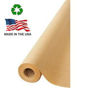 Brown Kraft Paper Jumbo Roll 17.75? x 1200? (100ft) Made in USA- Ideal for Gift Wrapping, Packing Paper for Moving, Art Craft, Shipping, Floor Covering, Wall Art, Table Runner, 100% Recycled Material