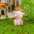 thumbnail image 4 of 8 piezas de mini figuras de cerdo para decoración de tartas y cupcakes, adornos de resina para manualidades de cerdos para el coche, el hogar, la fiesta de bienvenida al bebé, regalo, 4 of 7
