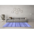 thumbnail image 3 of Ahgly Company Machine Washable Indoor Square Solid Blue Modern Area Rugs, 4' Square, 3 of 4