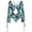 Peacock blue, variant on Conservative Bathing Suit Halterneck Swimsuit Puff Sleeve Swimwear Bikini Suit