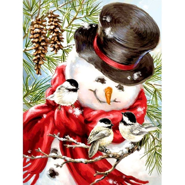 CHAO Kits de pintura de diamante 5D de Navidad, 12.0 x 16.0 in, G44 para adultos, bricolaje, arte de taladro completo, imagen de bañera de margarita azul, arte de diamante con diamantes de imitación,