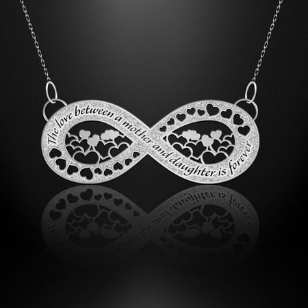 Gifts For Mother And Daughter Caryn Rachel Infinity Necklace Mother Daughter Necklace Delicate Necklace Gift for Daughter Jewelry The Love Between A Mother And Daughter Infinity Hearts Necklace for Daughter from Mom ()