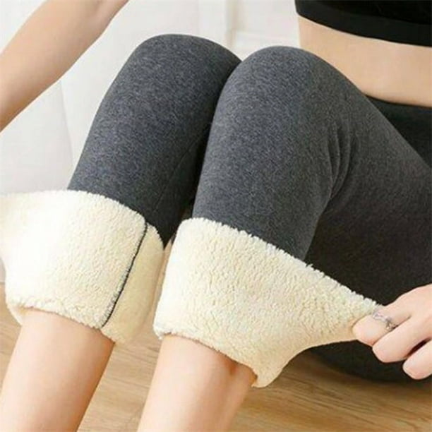 Women Winter Fleece Lined Leggings High Waist Velvet Keep Warm