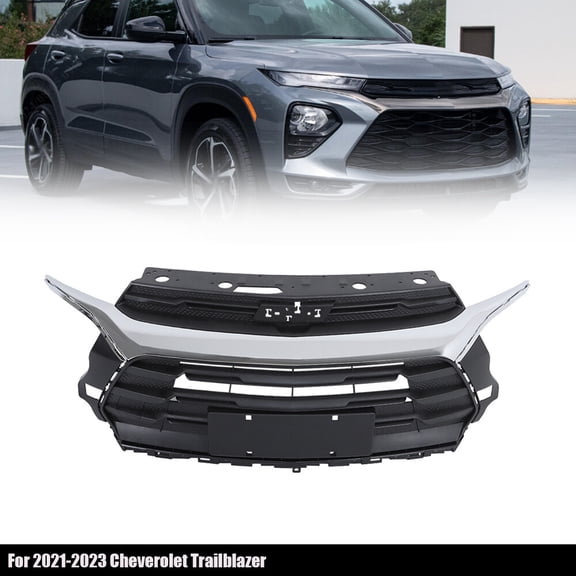 For Cheverolet Trailblazer 2021 22 23 Front Bumper Chrome Grill Grille Plastic