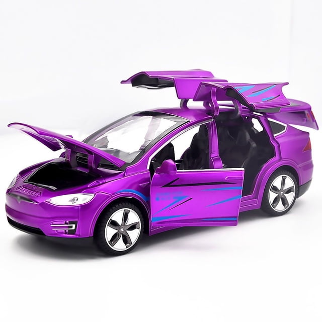1: 32 For Tesla Model 3 Alloy Car Die Casting Metal Pullback Toy Simulation Series Soundlight Children's Birthday Gift