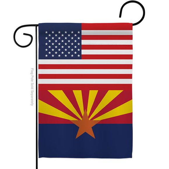 13 x 18.5 in. USA Arizona American State Vertical Garden Flag with Double-Sided House Decoration Banner Yard Gift