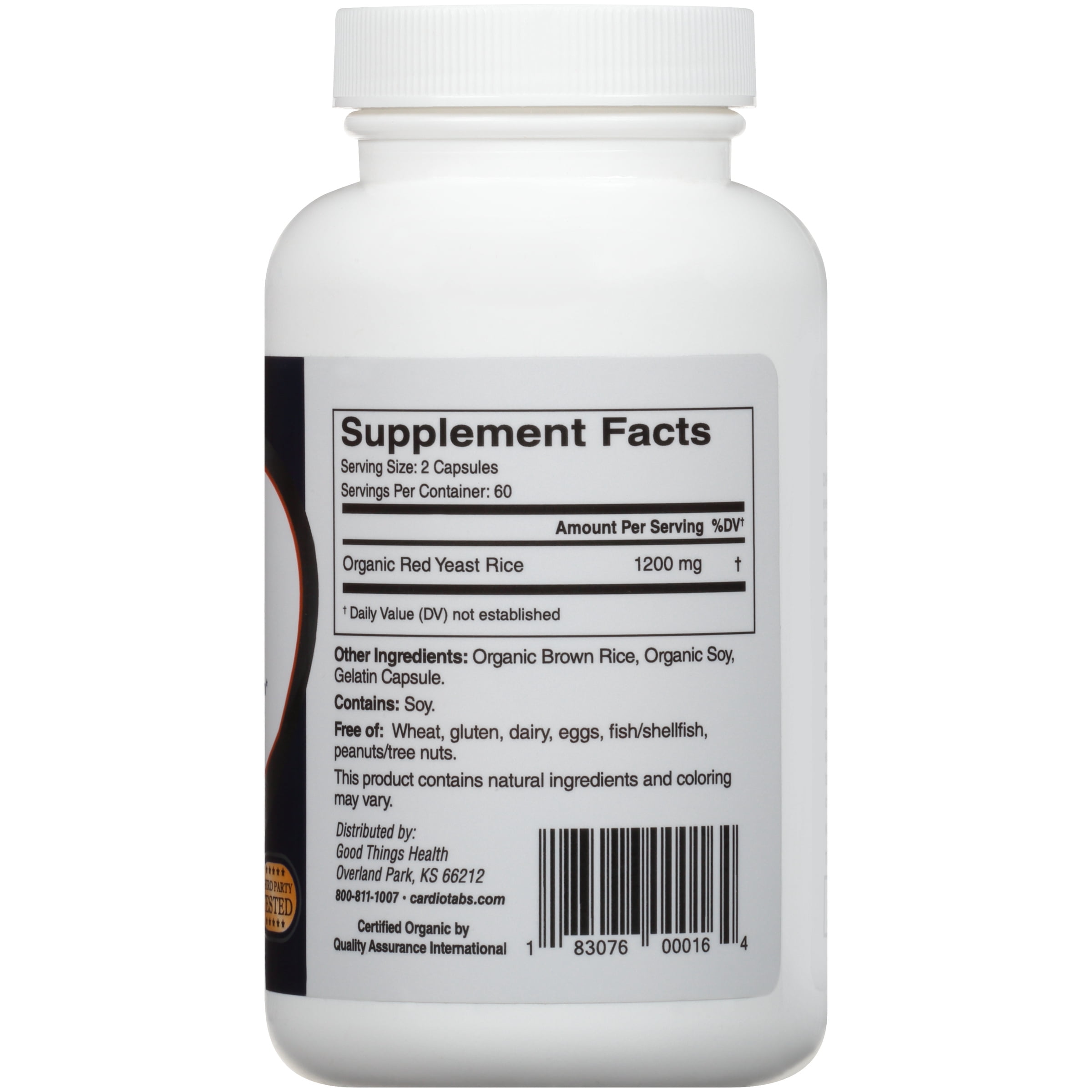 Cardiotabs® Red Yeast Rice Dietary Supplement Capsules 120 ct Bottle