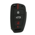 thumbnail image 1 of Funda de Llave de Auto de Silicona Negra y Roja Única para Audi A1/ A3/ A4/ A6/ Q3 - Funda de Control Remoto de 3 Botones, 1 of 6