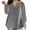 Gray, variant on LYXSSBYX Long Sleeve Shirts for Women Plus Size Tops for Women Sexy V-Neck Blouse Solid Casual Loose Long Sleeve Blouse
