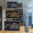 thumbnail image 2 of Signs ByLITA Classic Framed Please Sanitize Your Work Area Before Leaving Door or Wall Sign Easy Installation | Health And Safety | Building And Hospitality Sign (Black) - Small, 2 of 7