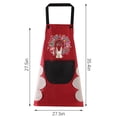 thumbnail image 4 of Delantal Bolsillo PVC Babero ajustable Sin mangas Delantal de cocina para el hogar Accesorio de cocina, Tipo 1, Rojo Methold HA003449-04, 4 of 6