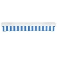 thumbnail image 5 of Awntech 20 Ft Key West Manual Heavy Duty Patio Retractable Awning with Cassette (240in x 9.38in x 120in), Bright Blue/White Stripe, 5 of 8