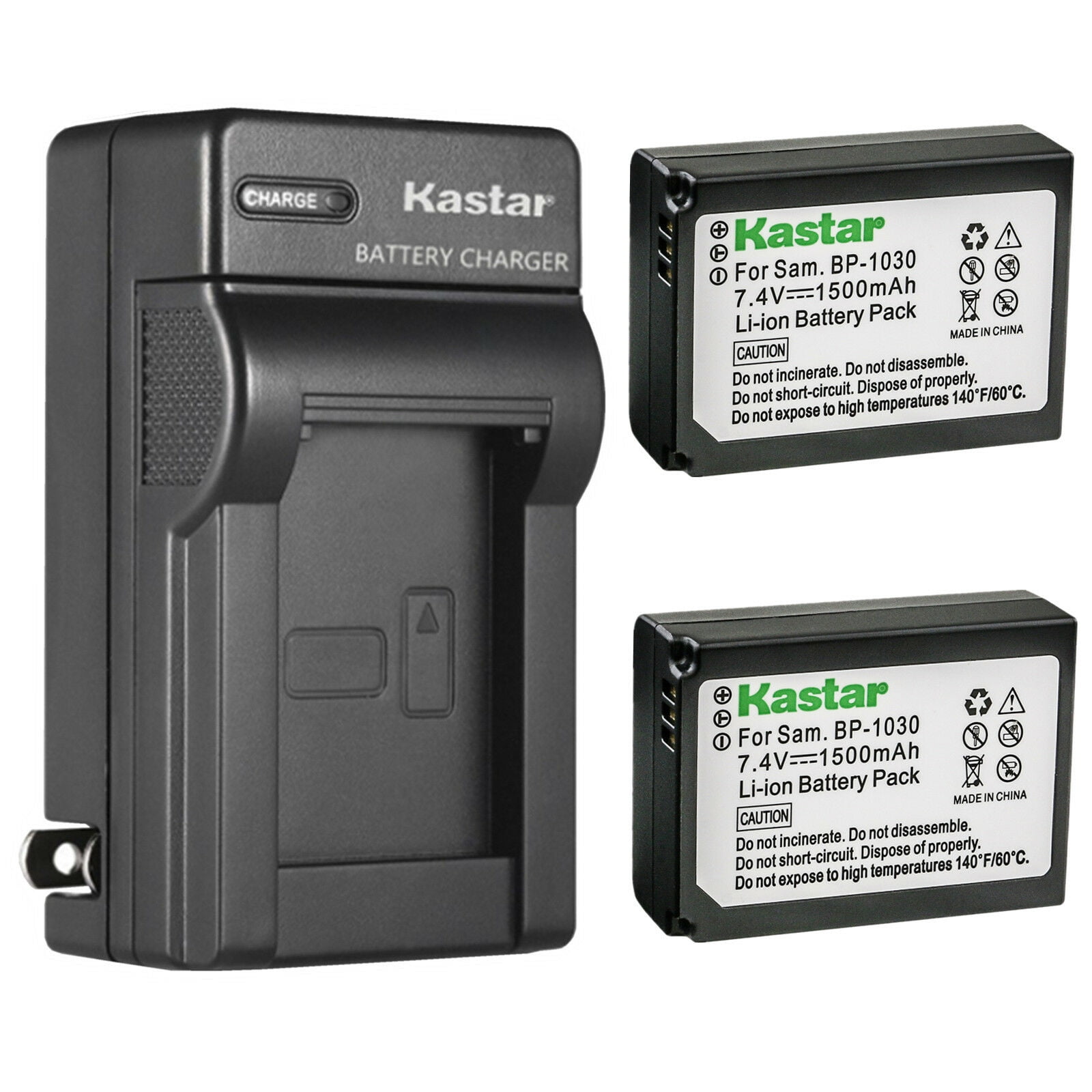 Kastar 2-Pack Battery and AC Wall Charger Replacement for Samsung BP-1030 BP-1130 ED-BP1030 Battery Samsung NX200 NX210 NX300 NX300M NX310 NX500 NX1000 NX1100 NX2000 Cameras