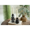 thumbnail image 2 of KALALOU NDE1518 Set of Two Metal Pine Cone Taper Holders - Antique Brown, 2 of 3
