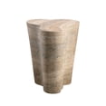 thumbnail image 3 of Slab Faux Travertine Tall Side Table, 3 of 5