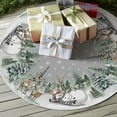 thumbnail image 4 of Queilt Snowman Reindeer Snowflake Christmas Tree Skirt 36 Inch, Winter Holiday Tree Mat Decoration, 4 of 5