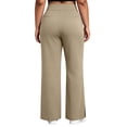 thumbnail image 7 of BUIGTTKLOP Plus Size Women's Yoga Dress Pants Office Business Casual Work Slacks Side Split Stretch Straight Leg Pants with Pockets, 7 of 7