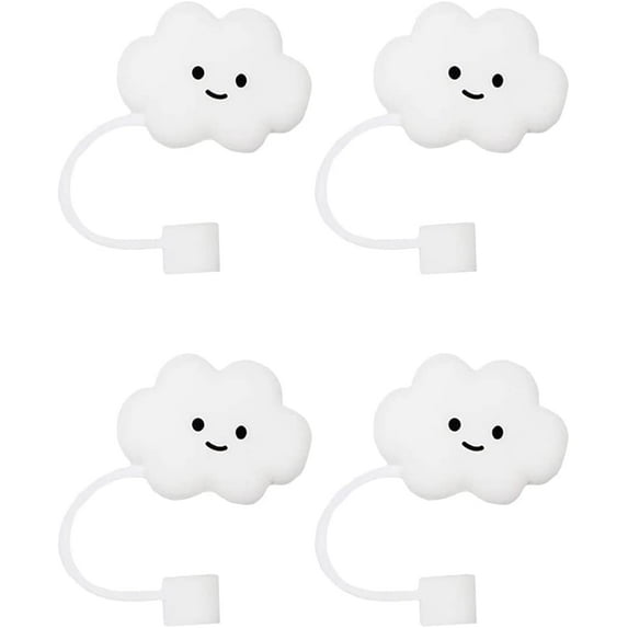 Straw Tips Cover Straw Covers Cap for Reusable Straws Cloud Shape Straw Protector