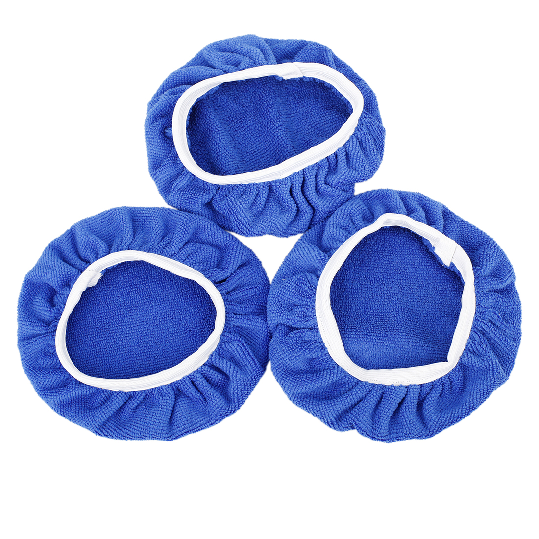 Unique Bargains 9pcs 7-8" Navy Blue Microfiber Car Polishing Bonnet Buffing Pads