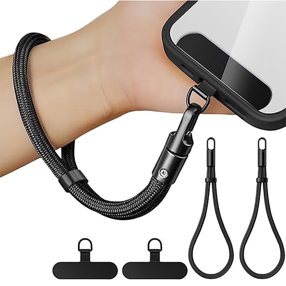 Anti Theft Phone Wrist Strap phone wristletAdjustable Wristlet & Hand Cell Phone Lanyard for Women and Men(2 pcs)black