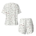thumbnail image 6 of "Wukai Funny Chicken Women's Pajama Set - Short-Sleeve Top and Shorts with Elastic Waistband and Pockets for Loungewear, Yoga, and Casual Wear-Medium, 6 of 8