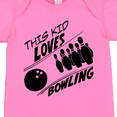 thumbnail image 4 of Inktastic This Kid Loves Bowling Boys or Girls Baby Bodysuit, 4 of 5