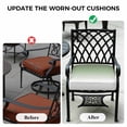 thumbnail image 5 of Outdoor Patio Cushion Covers 4 Pack Ombre Sage Green Patio Chair Cushion Covers with Ties and Zipper Gradient Color Waterproof Outdoor Seat Cushion Covers for Patio Furniture 22"x22", 5 of 9