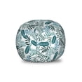 thumbnail image 1 of Botanical Storage Toy Bag Chair, Growth of Forest Foliage Leaves Bush Nature Brazilian Exotic Plants, Stuffed Animal Organizer Washable Bag, Small Size, Hunter Green Sea Blue, by Ambesonne, 1 of 3