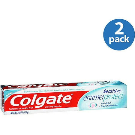 Colgate Sensitive Toothpaste, Enamel Protect, 6 oz (Pack of 2)