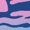 Royal Blue, variant on Retro Sea Level Sunset Design Men's T-shirt Blue
