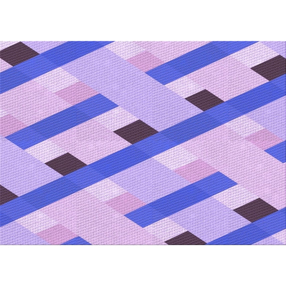 Ahgly Company Machine Washable Indoor Rectangle Transitional Mauve Purple Area Rugs, 7' x 10'