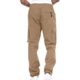 thumbnail image 5 of Autumn And Winter Mens Solid Color Work Pants Drawstring Leg Mouth Sticky Tape Pocket Casual Pants, 5 of 5
