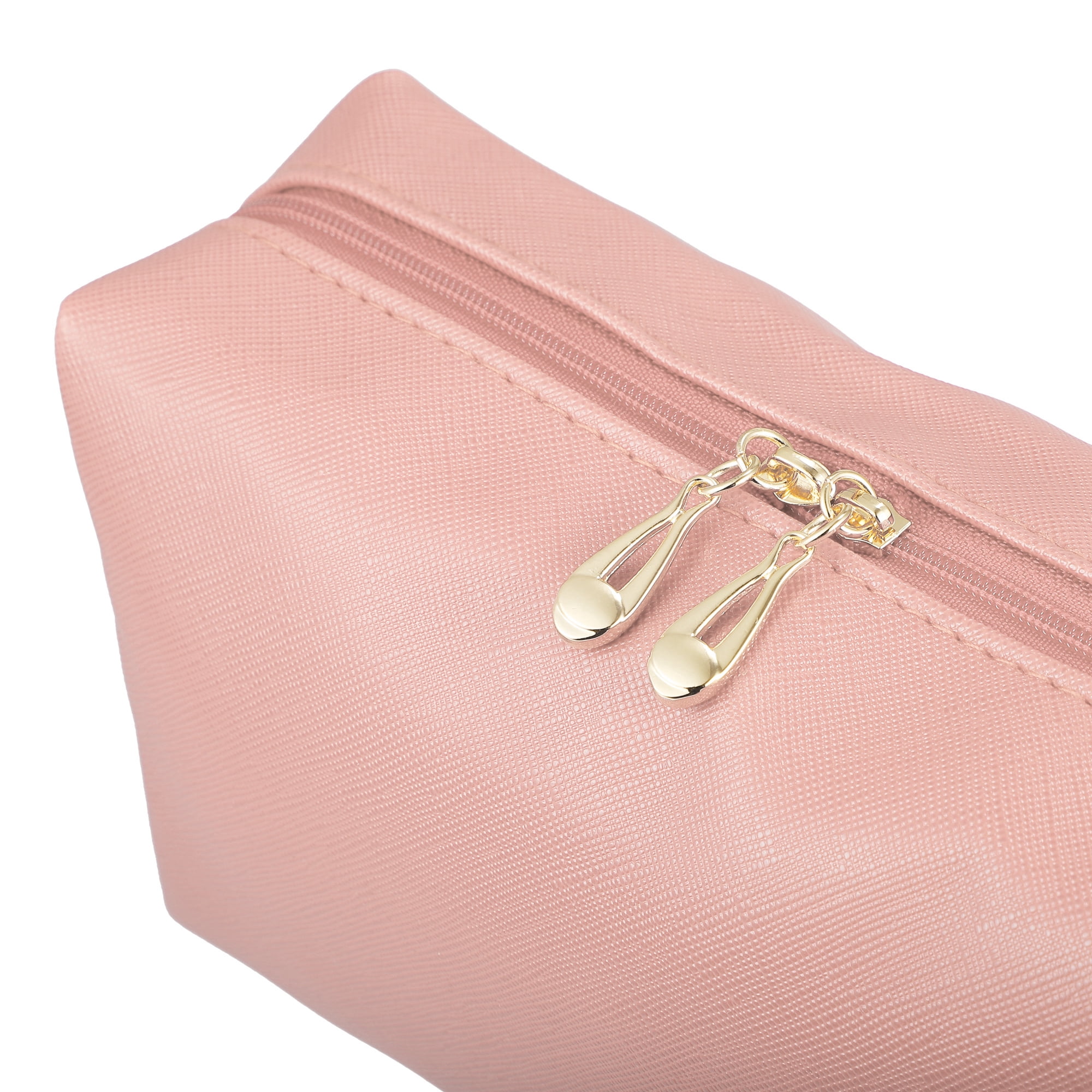 Unique Bargains Floral Makeup Bag Zipper Flower Cosmetic Pouch Water Pink