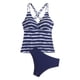 thumbnail image 5 of Conjunto de Bikini de Cintura Alta Impreso Cuello en V Correa Ajustado Traje de Baño de una Pieza con Lado Dividido, Traje de Baño Sexy para las Mujeres Playa Piscina Verano, 5 of 9