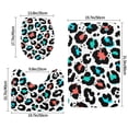 thumbnail image 2 of Bathroom Rugs Sets 3 Piece - Multicolor Leopard Print Absorbent Non Slip Bath Mats, U-Shape Toilet Lid Cover, Contour Mat, Soft Washable Shower Mats Bath Rug Mat for Bathroom Tub Toilet, 2 of 7