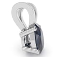 thumbnail image 2 of Lab-Created Sapphire Oval Solitaire Pendant In 14k White Gold, 2 of 4