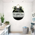 thumbnail image 4 of The Laundry Room Sign Front Door Porch Decorations, Round Rustic Wood Hanging Sign for Farmhouse Porch Outdoor Home Holiday Front Door Sign Decor, 4 of 6
