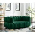 thumbnail image 2 of Maklaine Contemporary Velvet Loveseat with 2 Sets of Legs in Green, 2 of 2