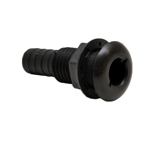 Skiers Choice 102792 Black 3/4 Inch Plastic Boat Bilge Outlet Fitting