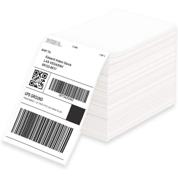 Étiquettes d'Expédition Étiquettes d'Impression Thermique Papier Autocollant 4x6 pour Colis d'Expédition Compatibles avec Rolo, Phomemo et la Plupart