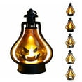 thumbnail image 3 of BeesClover Halloween LED Candle Lamp Battery Powered Portable Lightweight Wind Light Desktop Ornament Halloween Decor Props (10.5 x 15cm), 3 of 8