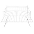 thumbnail image 4 of Sesslife Full Size Daybed, Metal Sofa Bed with Adjustable Trundle, White, 4 of 10