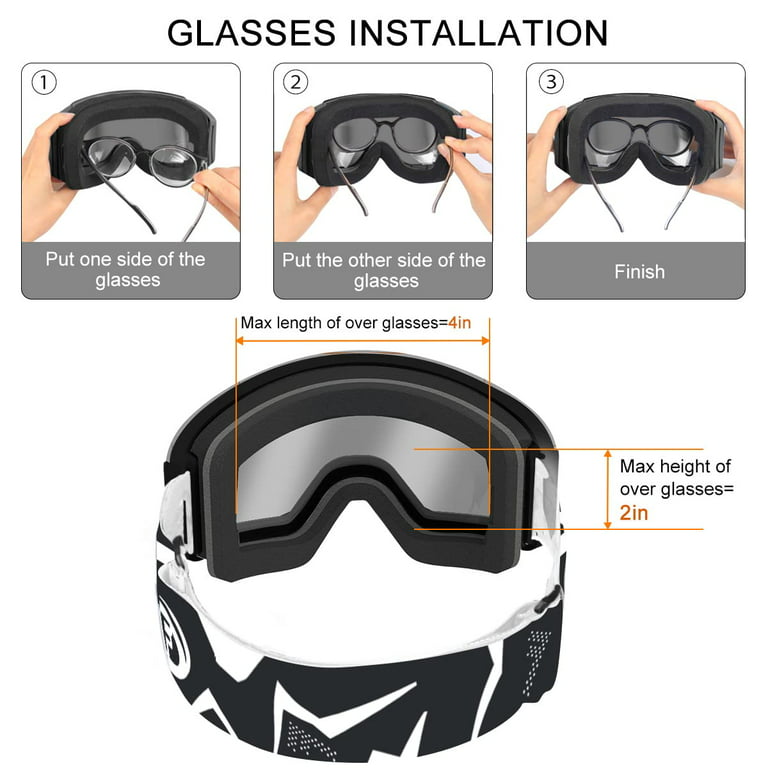 Findway Ski Goggles, Snowboard Goggles for Men Women, 100% UV Protection OTG  Anti-Fog Wind Resistance Snow Goggles for Glasses Wearers, Adult Ski  Goggles for Skiing/Skating/Snowmobile 