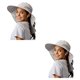 thumbnail image 4 of Advancent Sombrero para el sol Sombrero de pesca plegable impermeable Sombrero de pesca de luz solar ajustable de nylon Gorra de nylon para exteriores No.02 2piezas Advancent CBP160644, 4 of 6